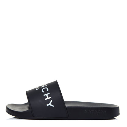 Givenchy Rubber Logo Pool Slide Sandals 39 Black 1 of 9