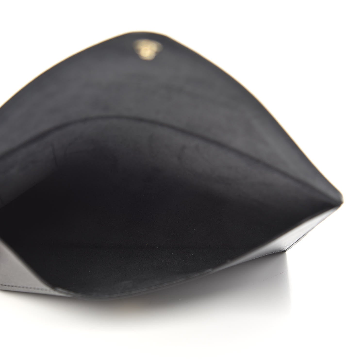 Delvaux Grained Calfskin Envelope Clutch Black 5 of 8