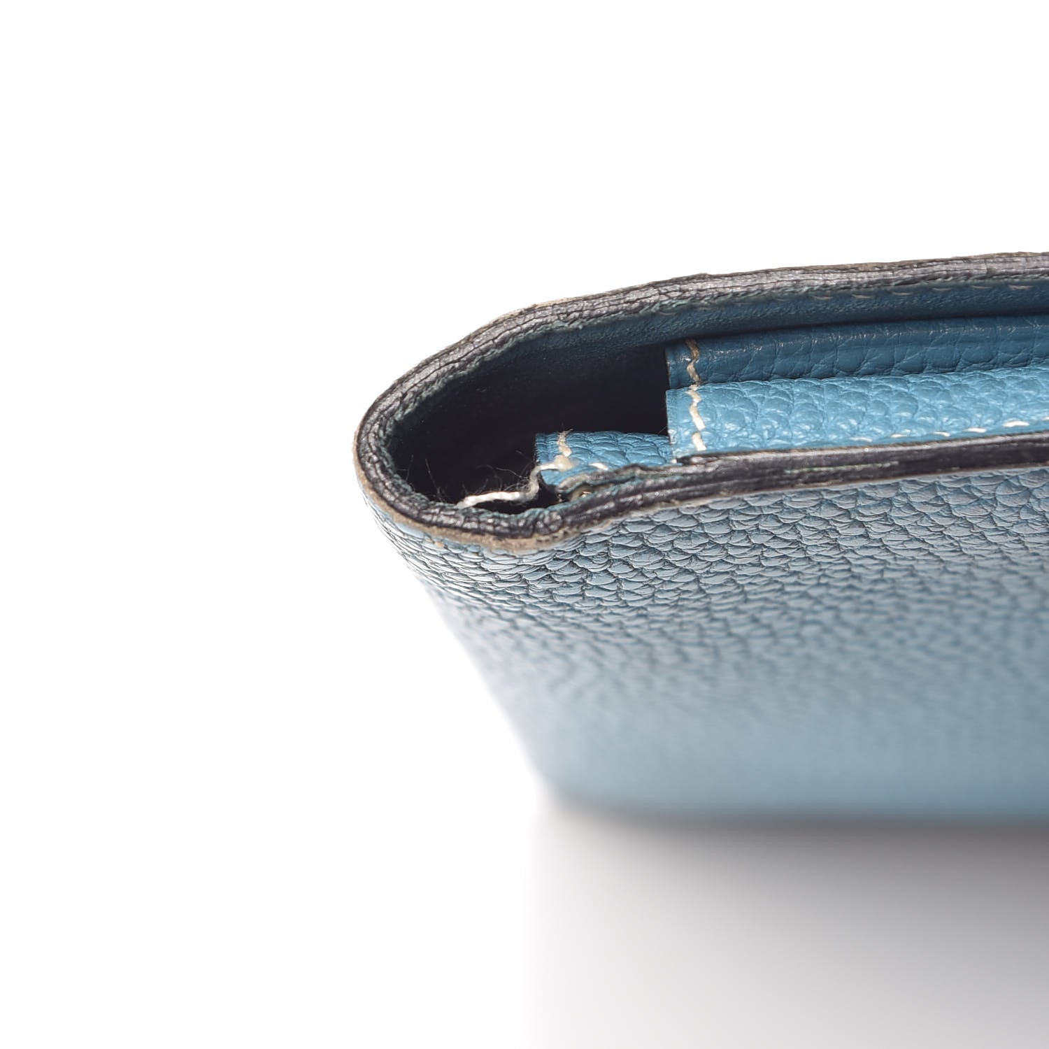 Hermes Togo Dogon Duo Wallet Blue Jean 22 of 24