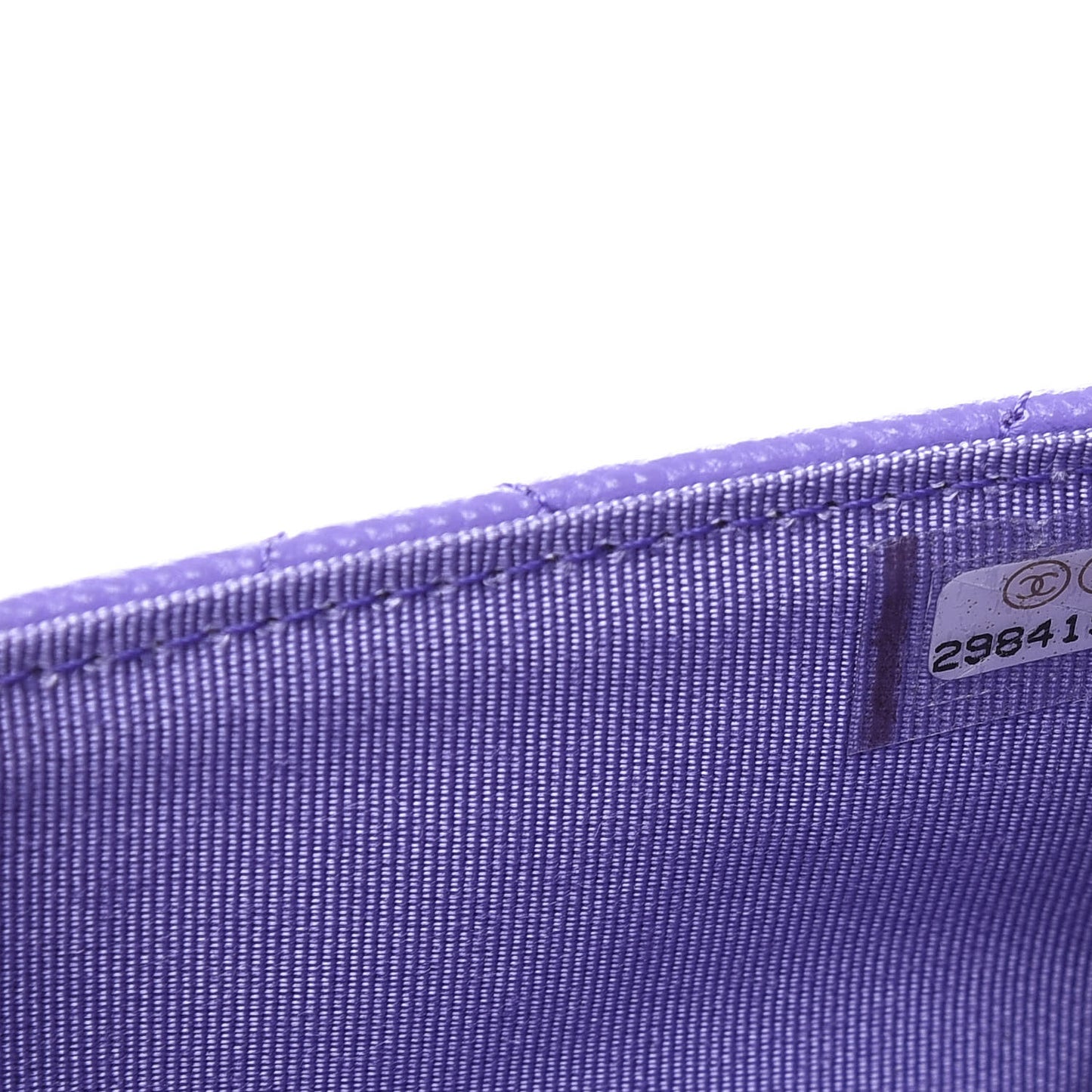 Caviar Quilted Wallet On Chain WOC Purple