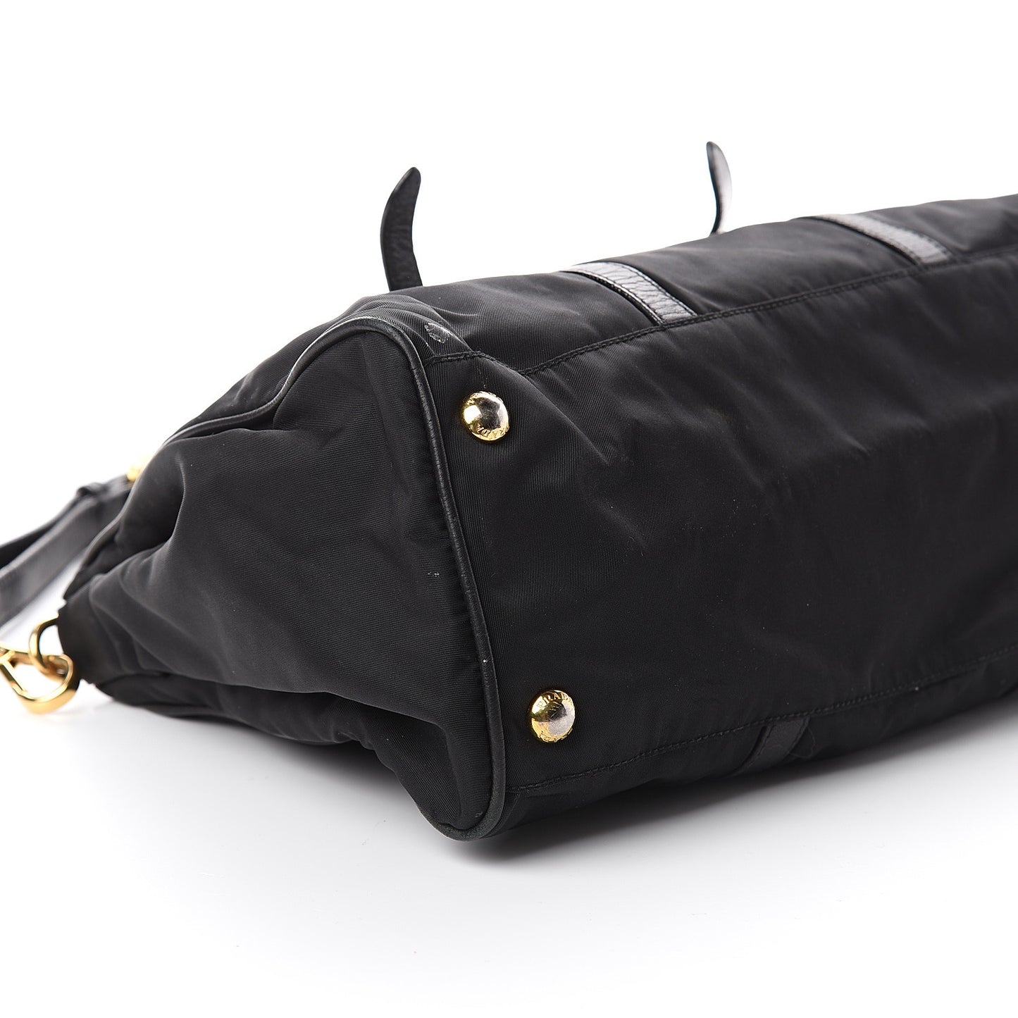 Tessuto Nylon Vitello Daino Tote Black