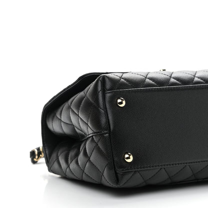 Chanel Caviar Quilted Small Coco Handle Flap Black 9 of 11