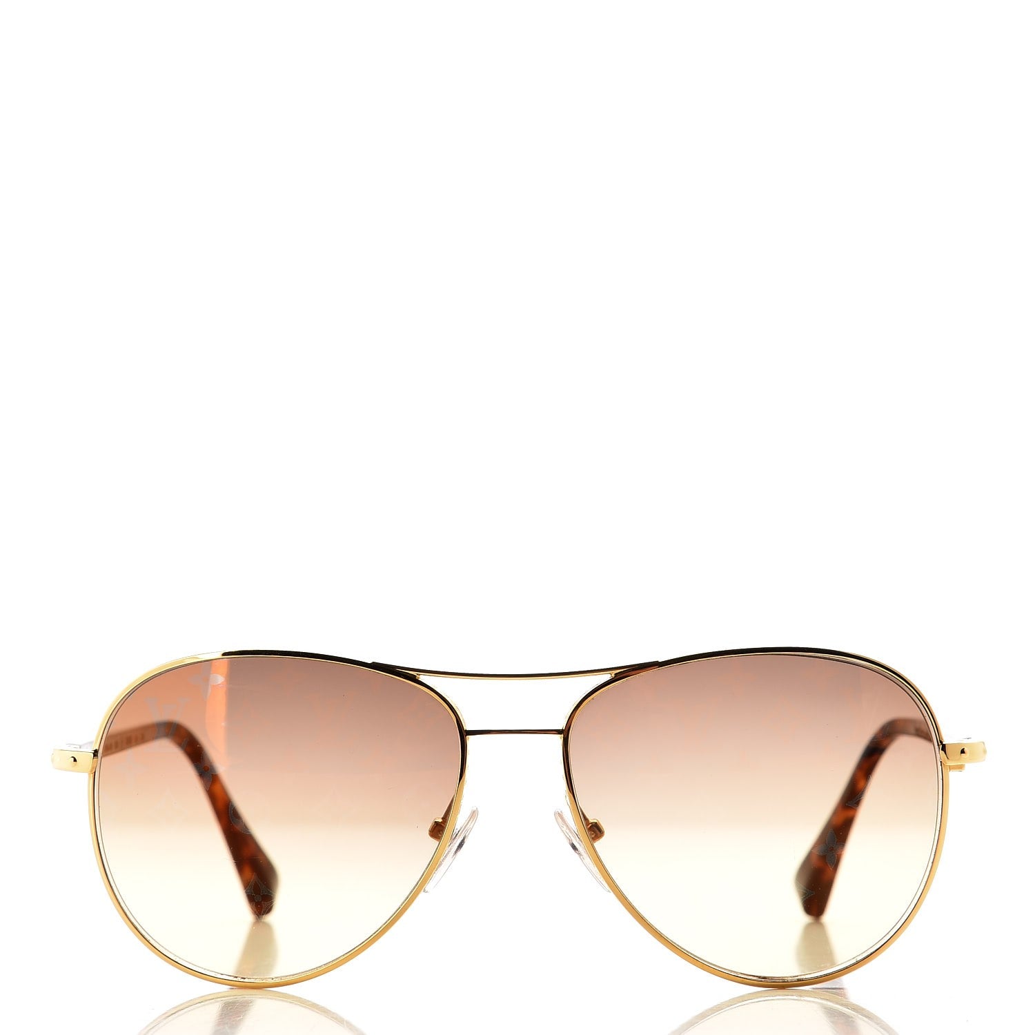 Louis Vuitton Conspiration Pilote Sunglasses Z0164U Gold 2 of 8