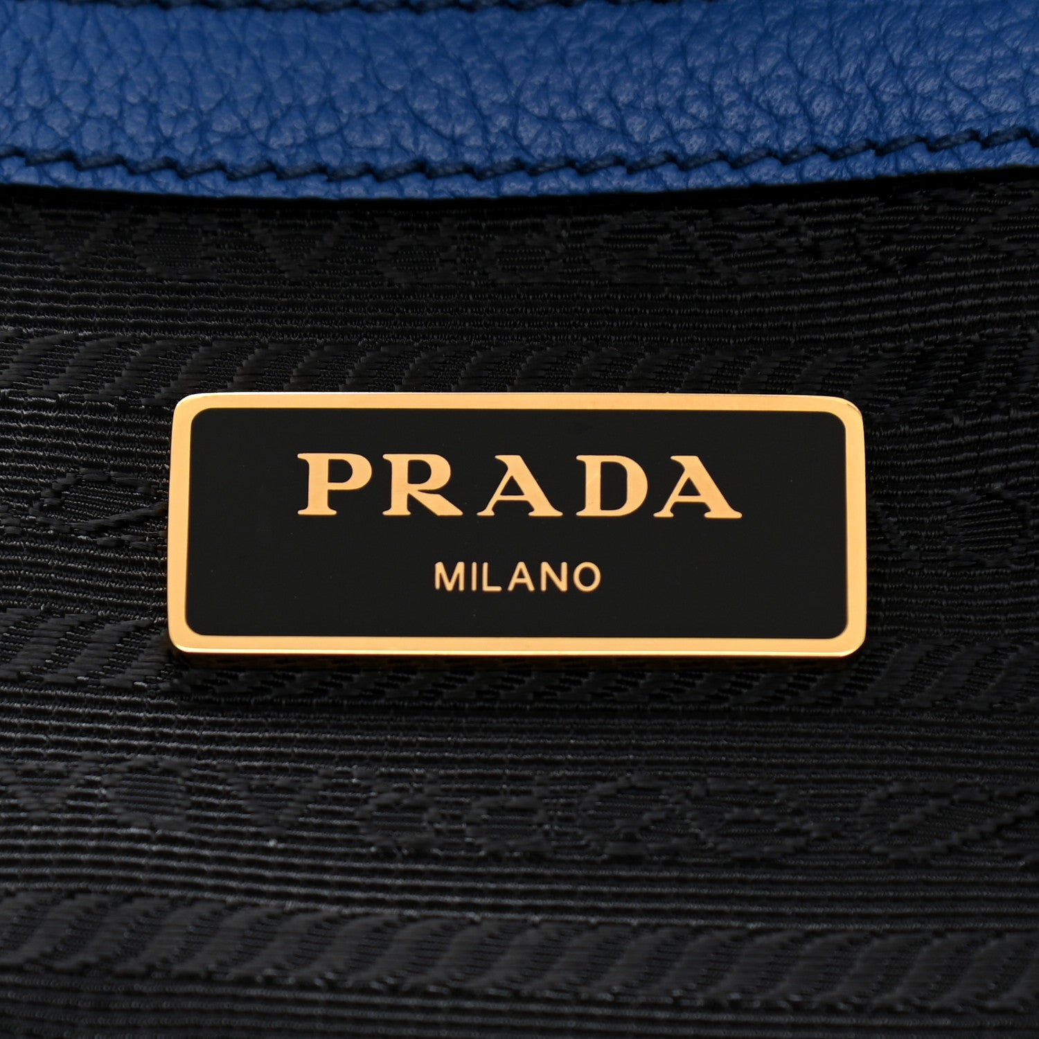 Prada Vitello Phenix Tote Blue 10 of 18