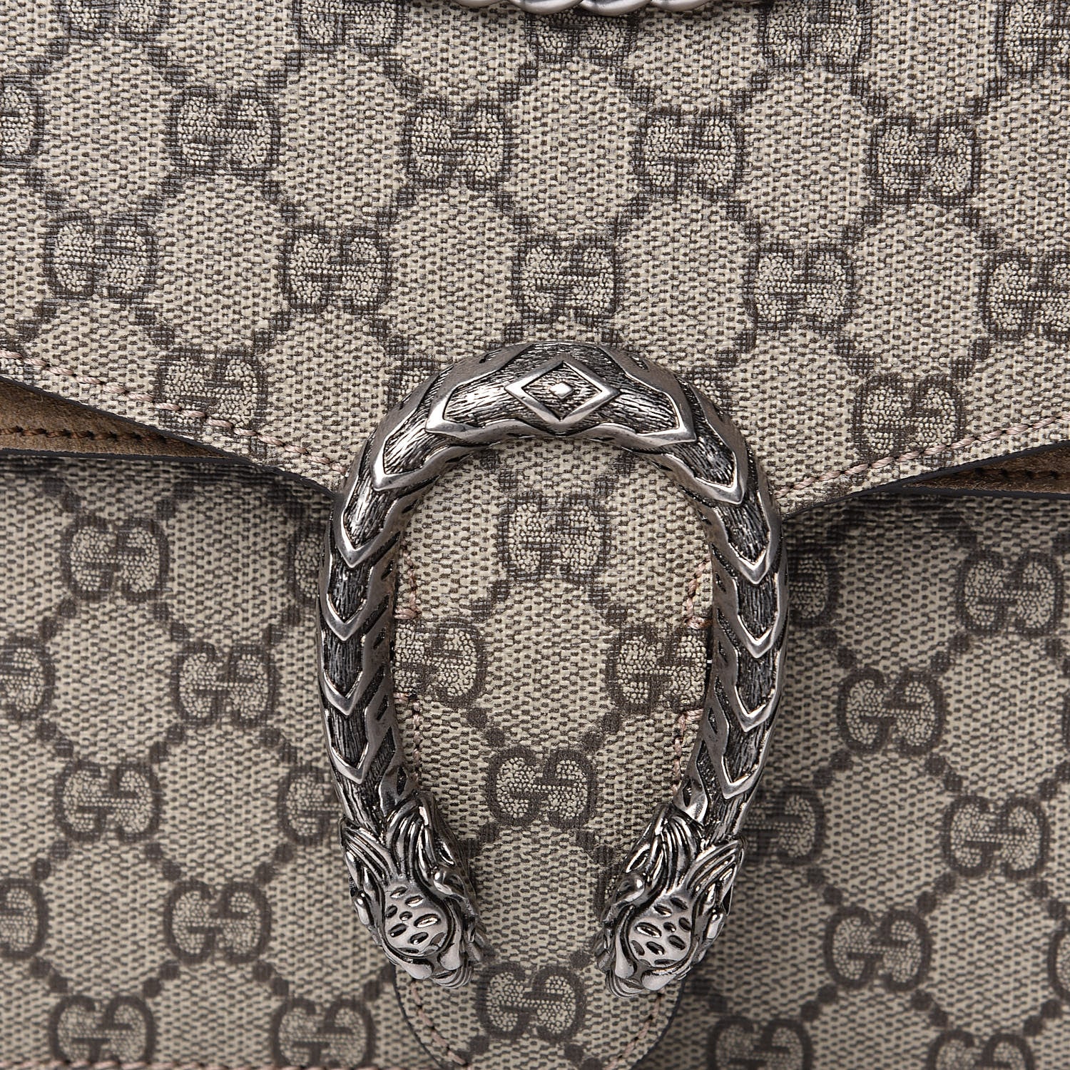 Gucci GG Supreme Monogram Small Dionysus Shoulder Bag Taupe 8 of 12