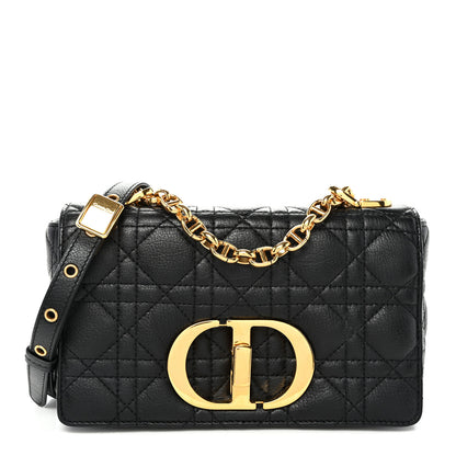 Christian Dior Calfskin Cannage Small Caro Bag Black 1 of 10