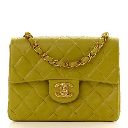 Chanel Lambskin Quilted Mini Square Flap Green 1 of 10