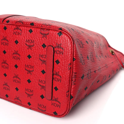 MCM Visetos Large Liz Reversible Shopper Tote Ruby Red 8 of 15