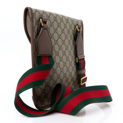 Gucci GG Supreme Monogram Web Medium Neo Vintage Flap Messenger Bag Beige New Acero 3 of 11