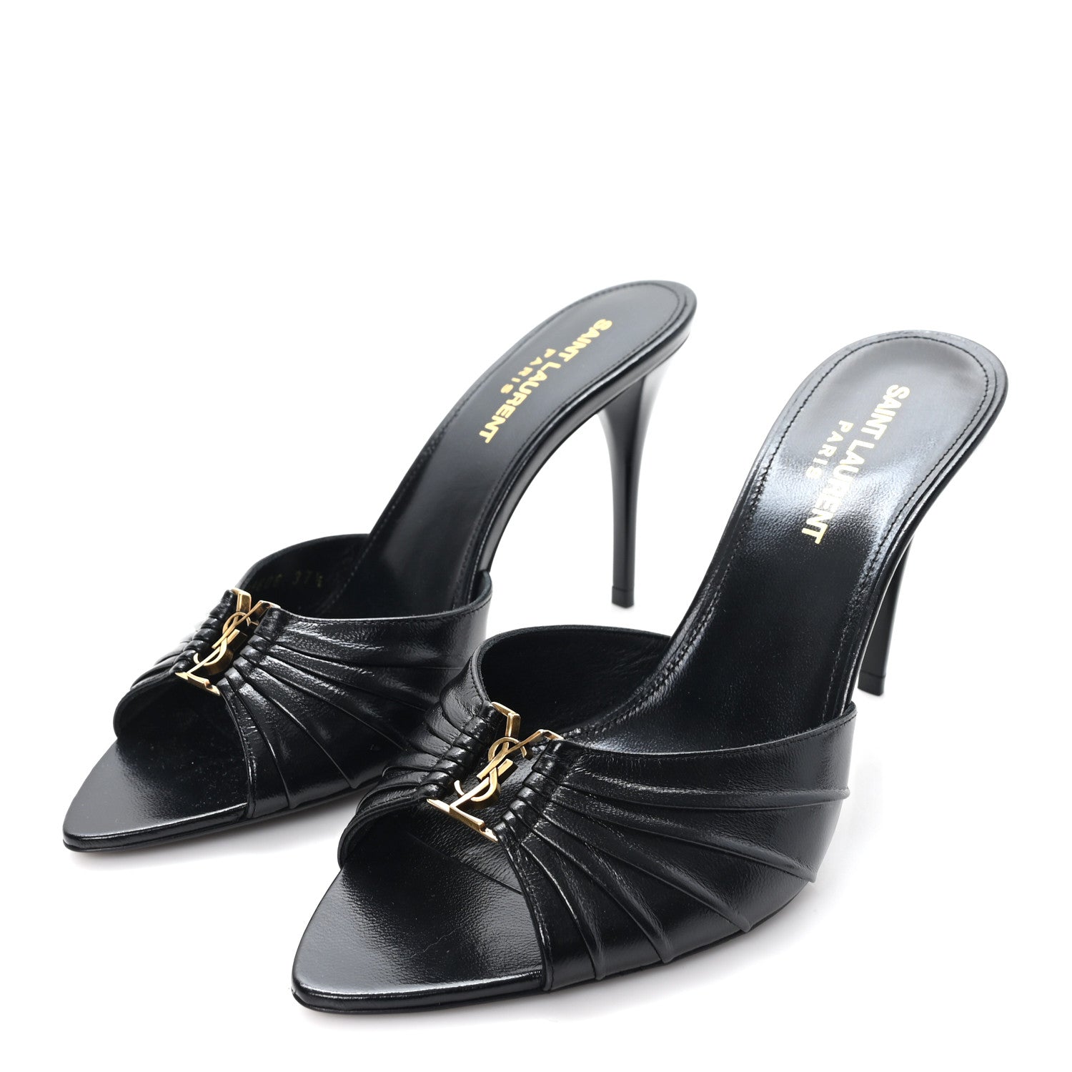 Saint Laurent Nappa Sugar Babylone 90 Mules 37.5 Black 4 of 10