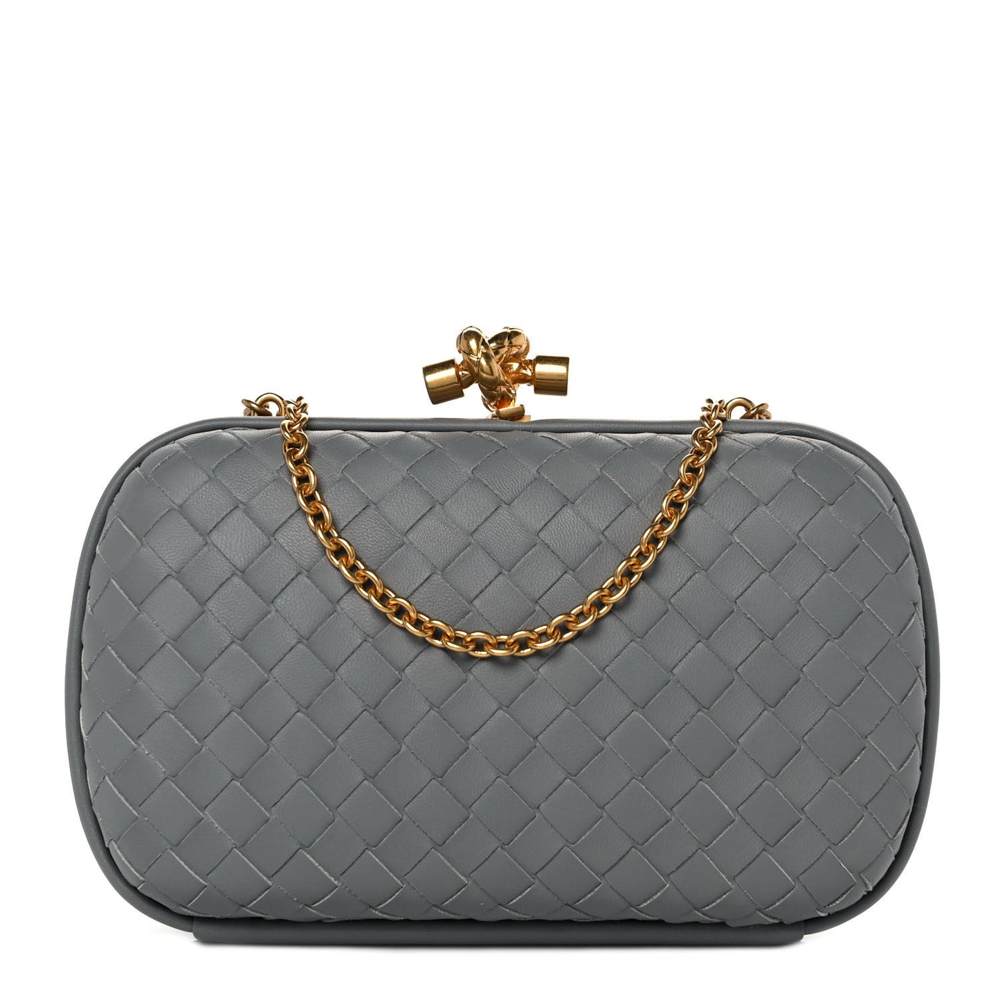 Nappa Intrecciato Chain Knot Clutch