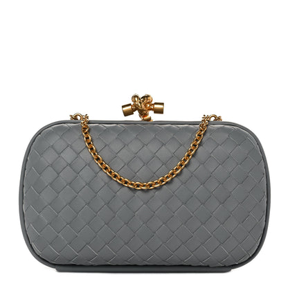 Bottega Veneta Nappa Intrecciato Chain Knot Clutch 1 of 7