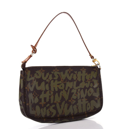 Louis Vuitton Monogram Graffiti Pochette Accessories Kaki 3 of 10