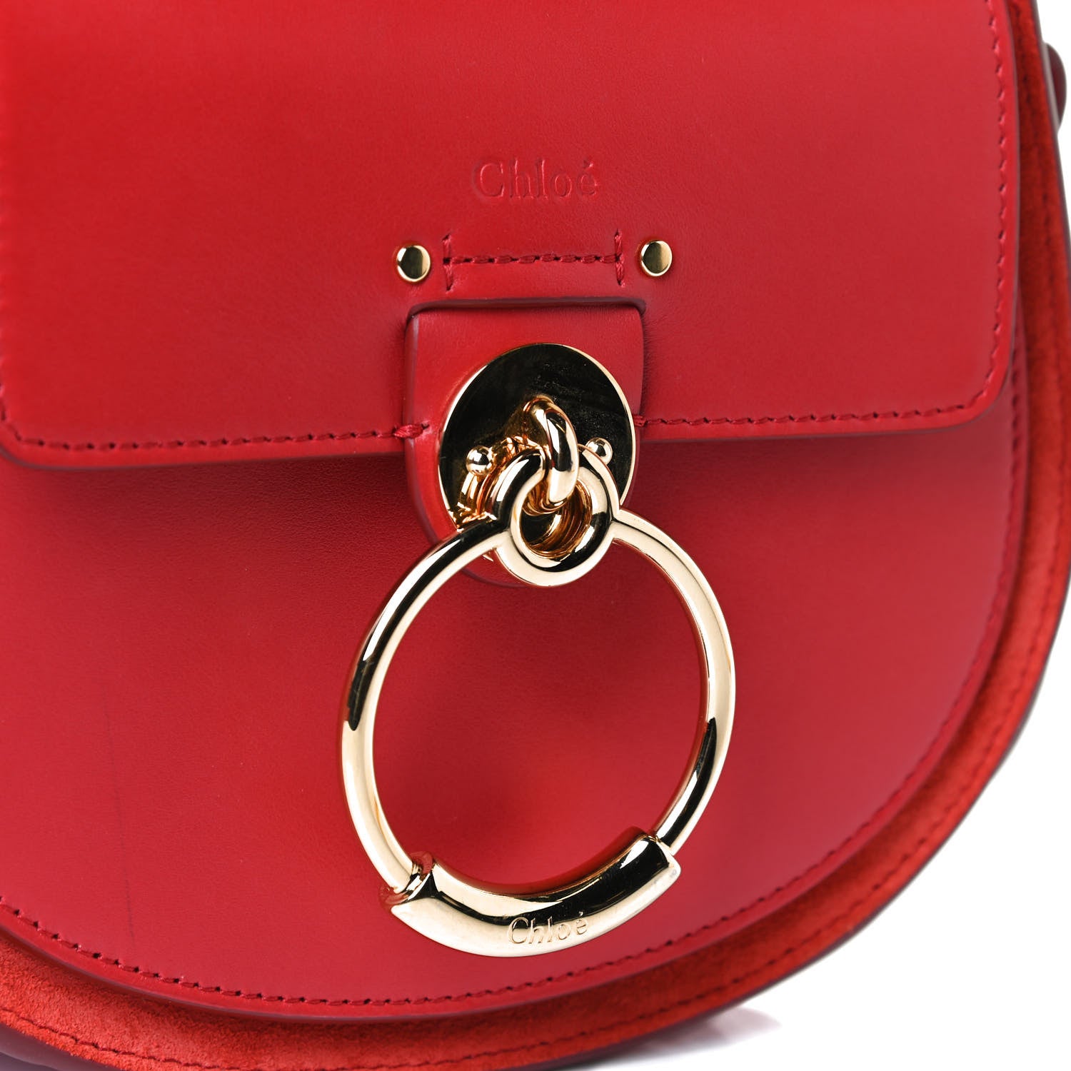 Chloe Calfskin Small Tess Bag Sepia Red 10 of 12
