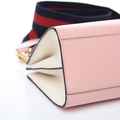 Gucci Nappa Bamboo Web Mini Nymphaea Top Handle Bag Perfect Pink Mystic White 9 of 10