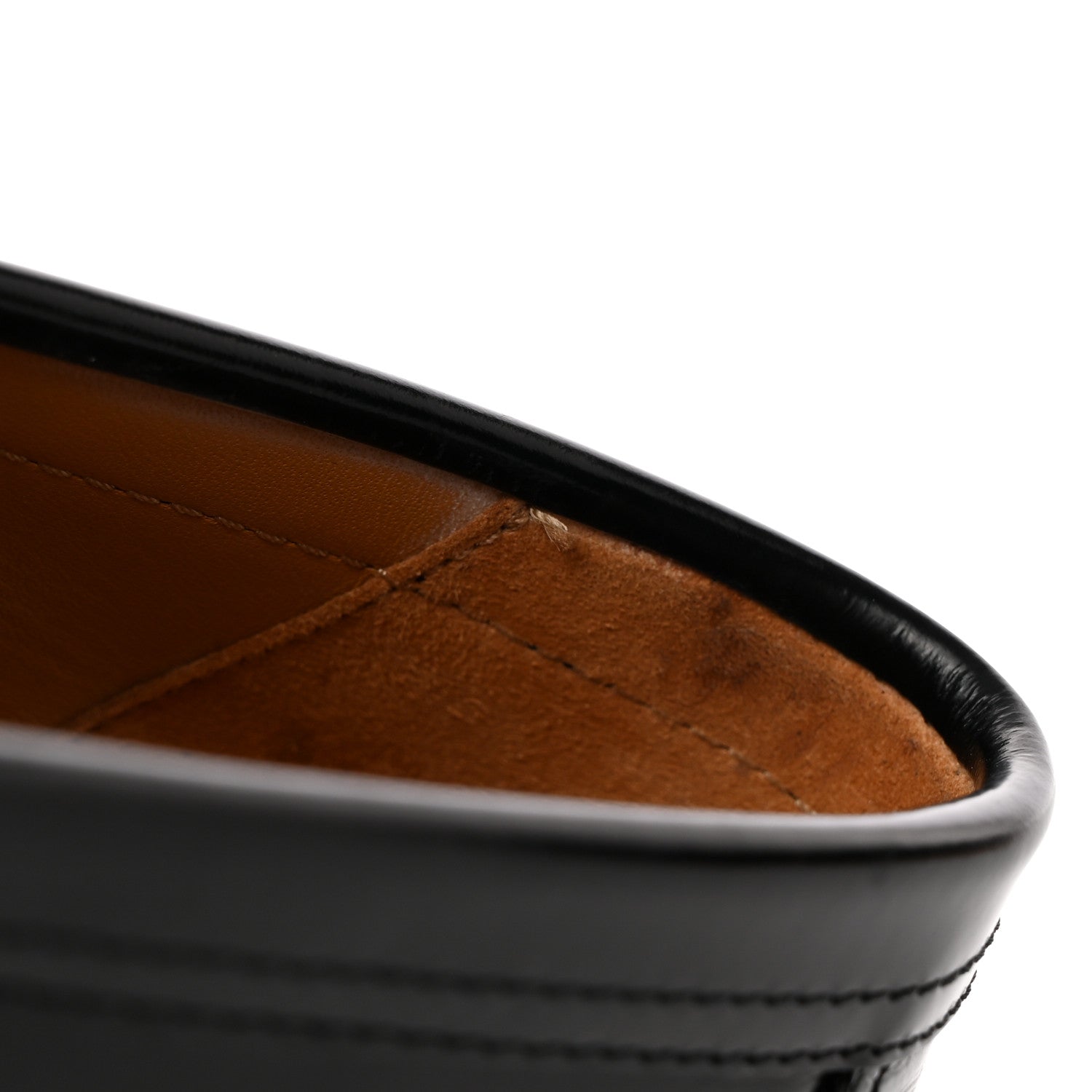 Hermes Glossed Calfskin Womens Dublin Loafers 36 Black 19 of 20