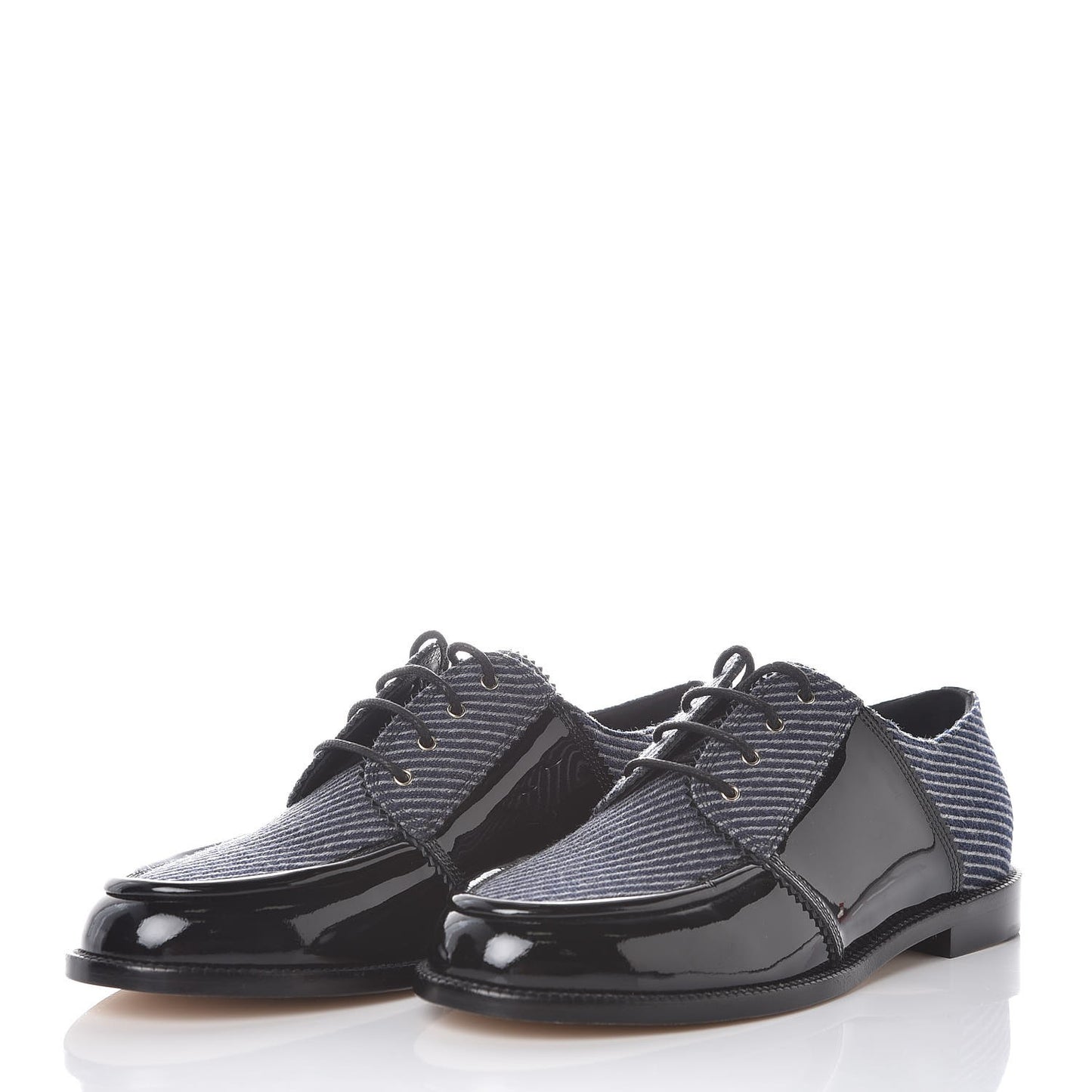 Tweed Patent CC Womens Lace Up Oxfords 39 Navy Grey Black