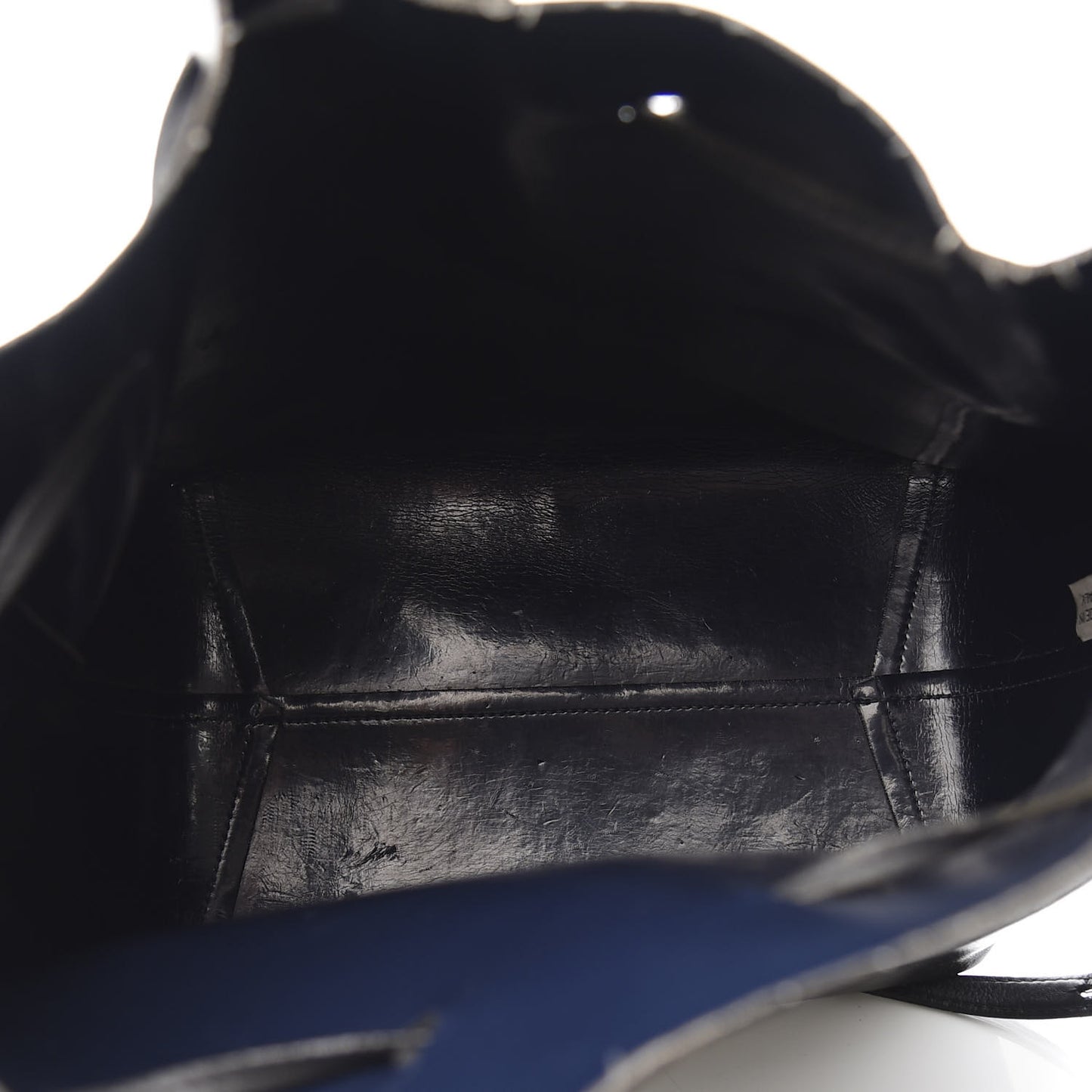 Vegetable Tanned Calfskin Bucket Bag Black Royal