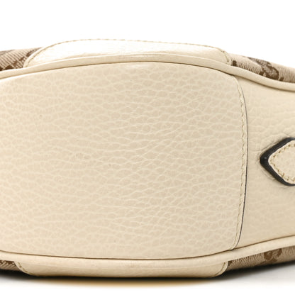 Gucci Monogram Dollar Calfskin Mini Bree Messenger Bag Beige Ebony Avoire 10 of 10