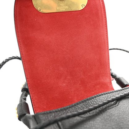 Valentino Garavani Goatskin VRing Crossbody Bag Black 10 of 10