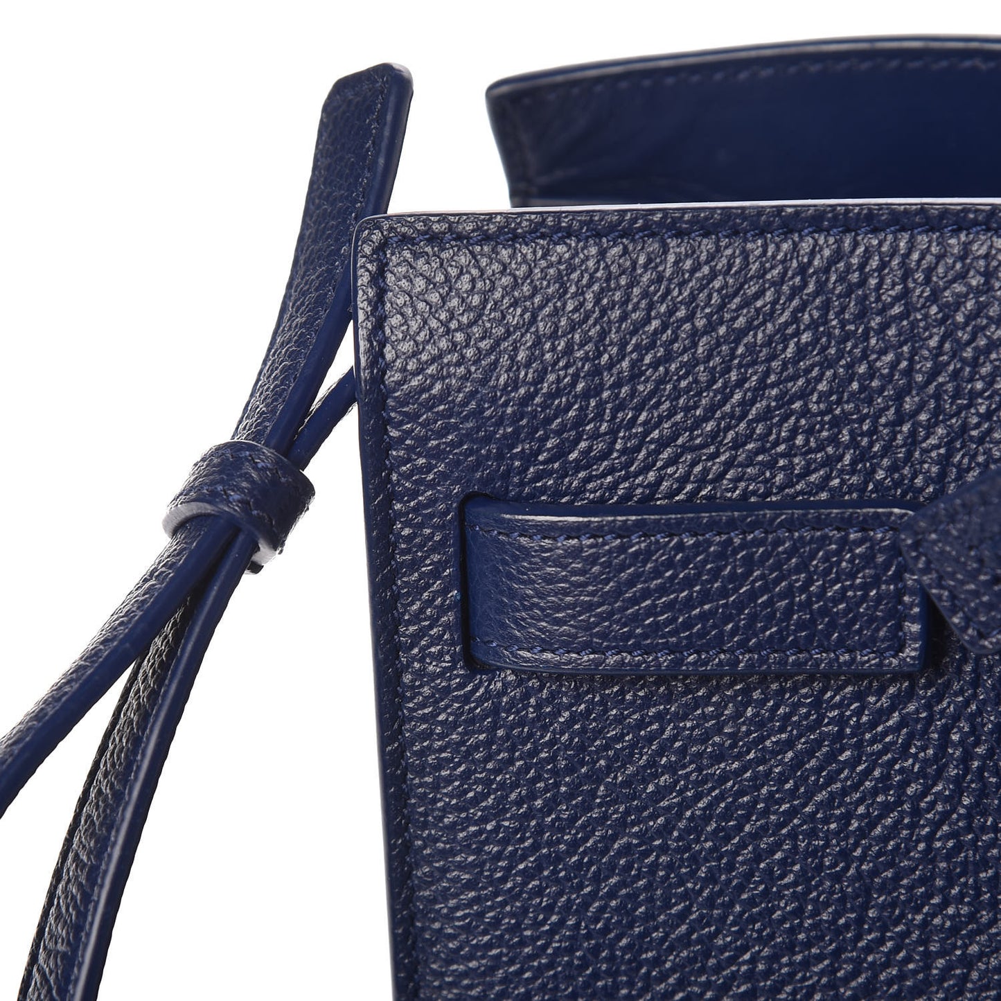 Grained Calfskin Baby Sac De Jour Marine
