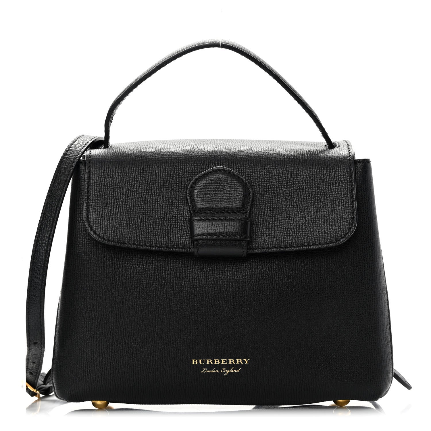 Burberry Derby Calfskin House Check Small Camberley Black 1 of 12