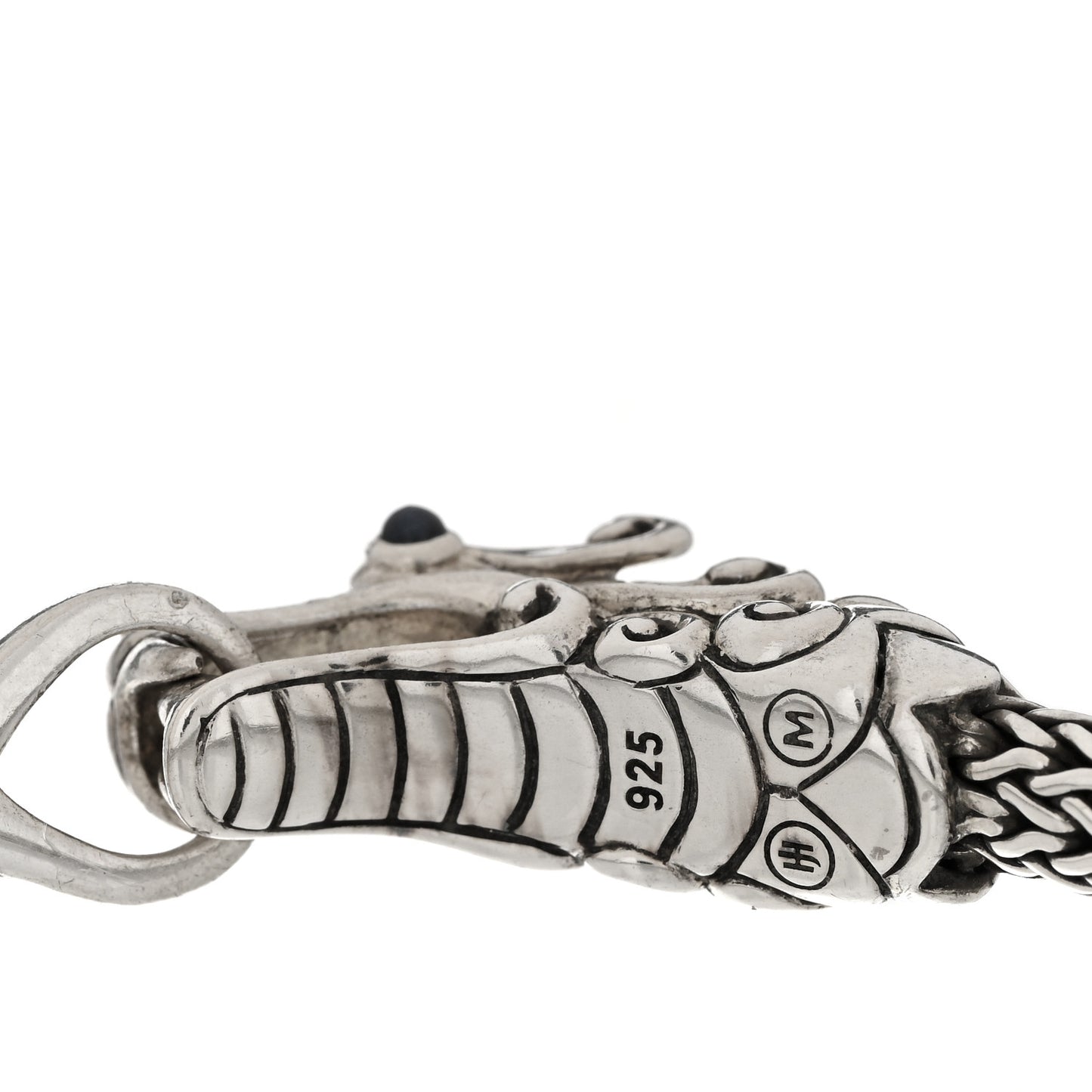 Sterling Silver Blue Sapphire Legends Naga Station Bracelet