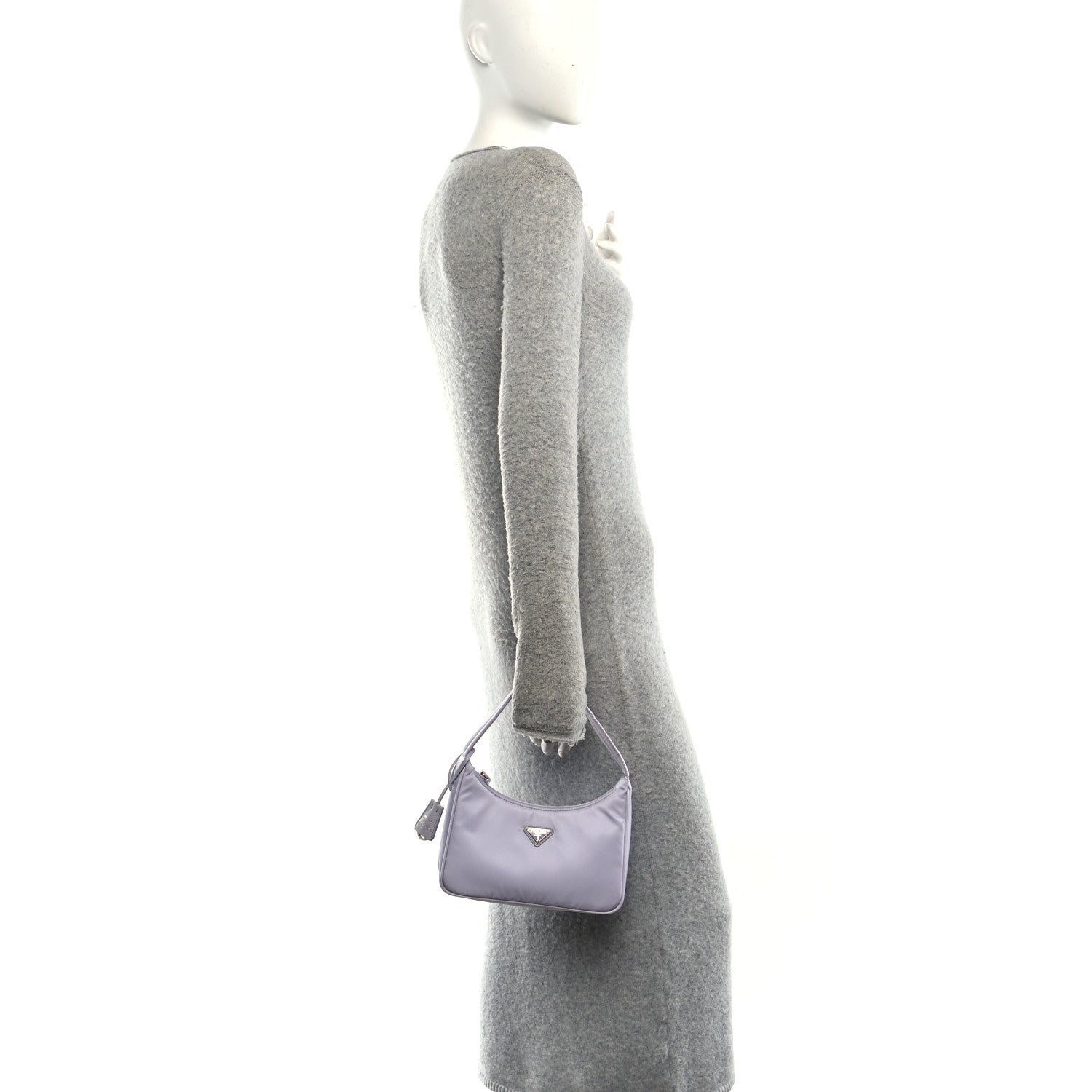 Prada Re-Nylon Saffiano Mini Re-Edition 2000 Bag Glicine 2 of 10