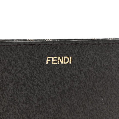 Fendi Wool Fabric Jacquard Cuoio Large Houndstooth FF 1974 Medium Peekaboo I SEE U Satchel Beige Tobacco Moro 8 of 12