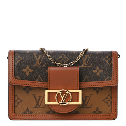 Louis Vuitton Reverse Monogram Dauphine Chain Wallet 1 of 10