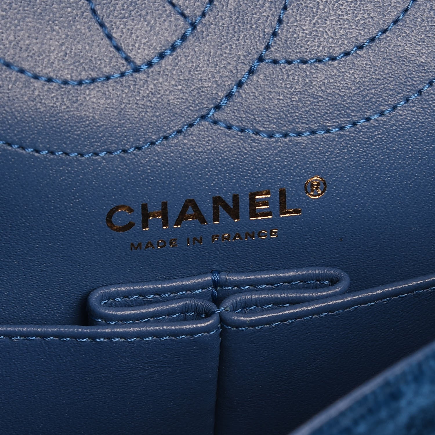 Chanel Velvet Quilted 2.55 Reissue 225 Flap Blue 8 of 10