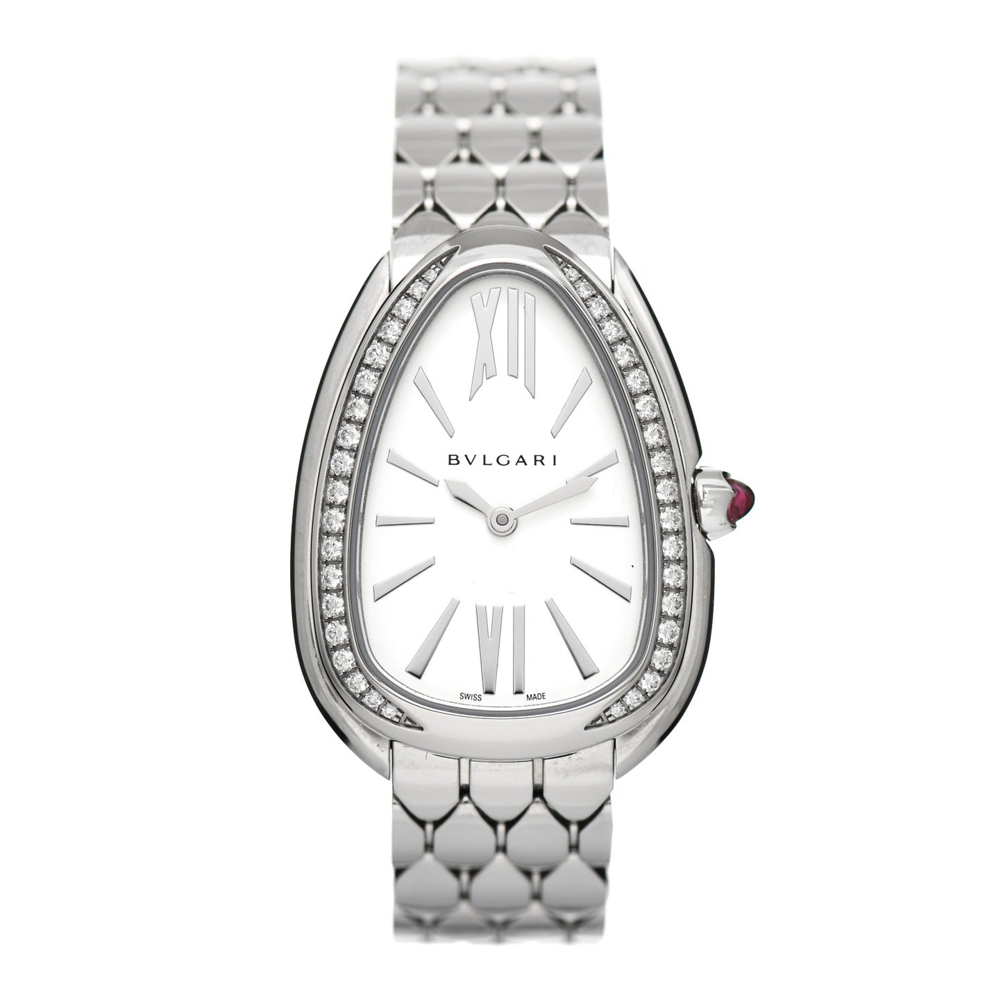 Stainless Steel Diamond Bezel 25mm Serpenti Seduttori Quartz Watch