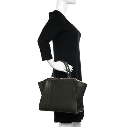Fendi Vitello Dolce Marmol Shiny Nappa Petite 3Jours Tote Verde Prato 2 of 17