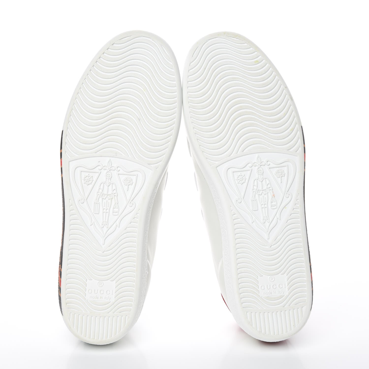 Gucci Miro Soft Calfskin Interlocking G Womens New Ace Sneakers 36.5 White Red Flame Green 5 of 10