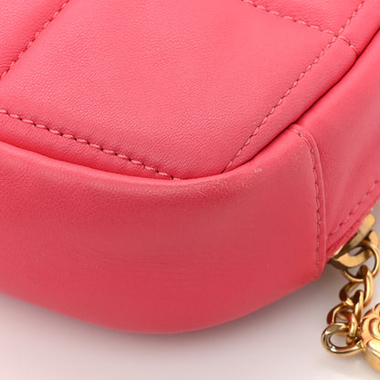 Chanel Lambskin Quilted Diamond Clutch With Chain Pink 12 of 12