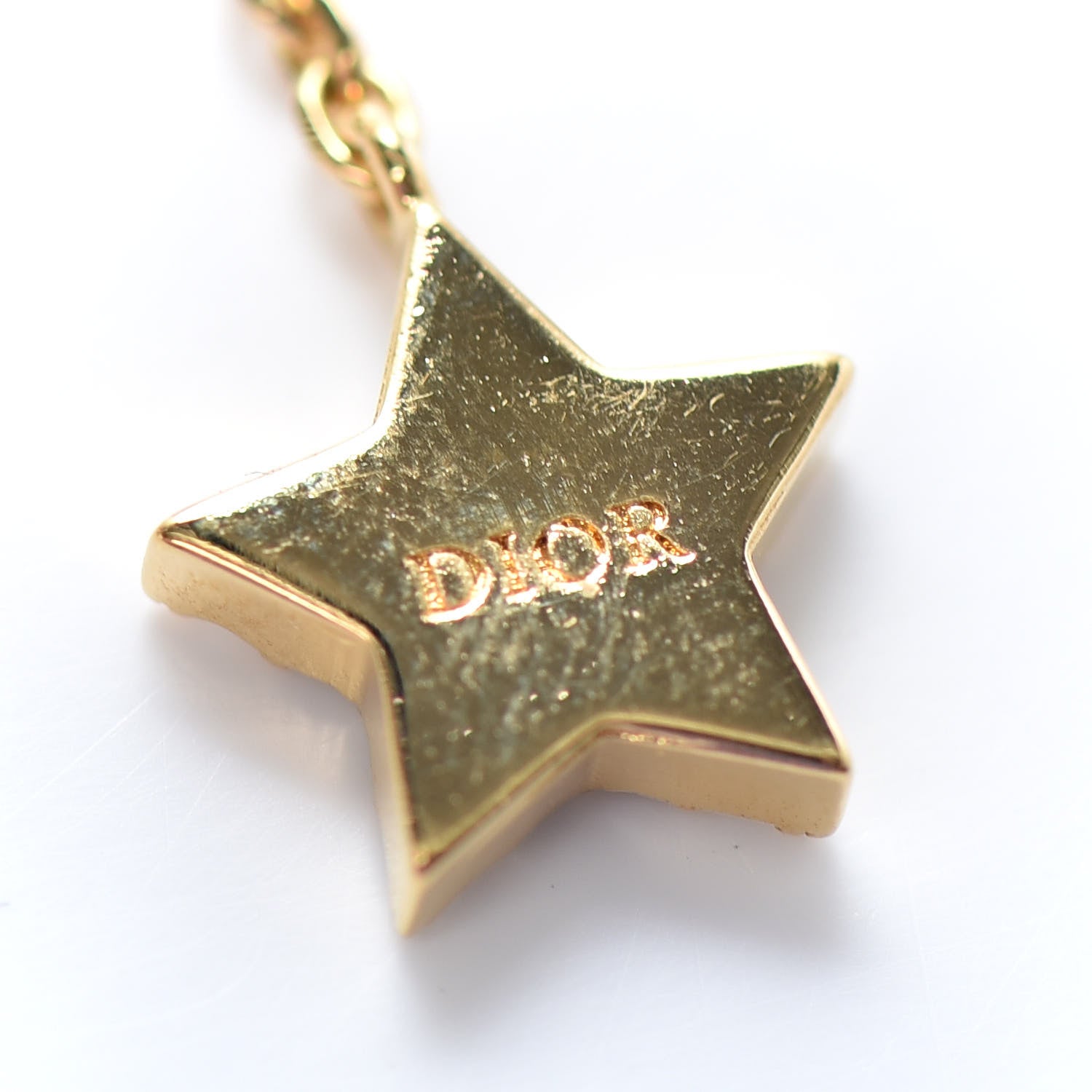 Christian Dior Crystal Star CD J'Adior Dangle Earrings Gold 4 of 4