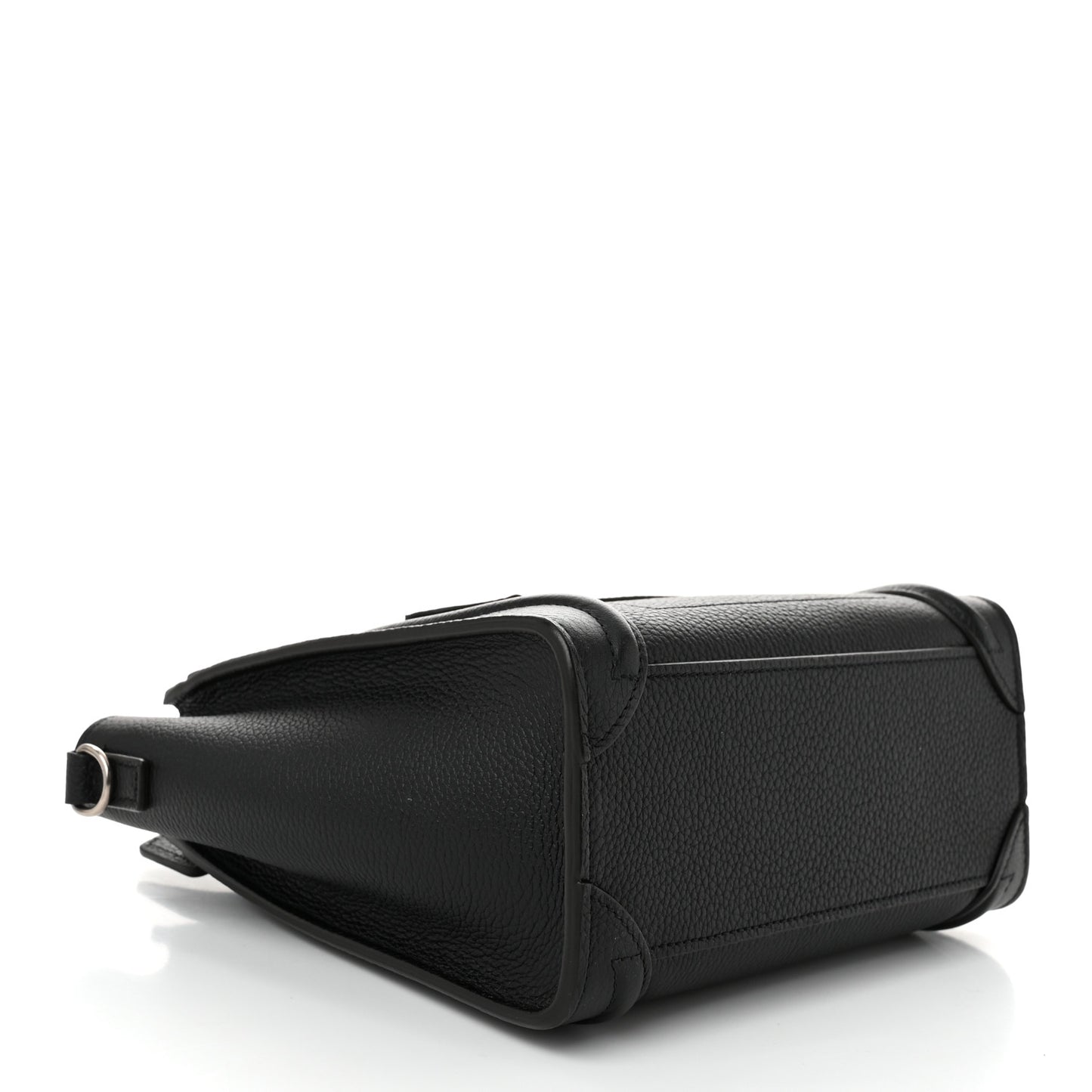 Drummed Calfskin Nano Luggage Black