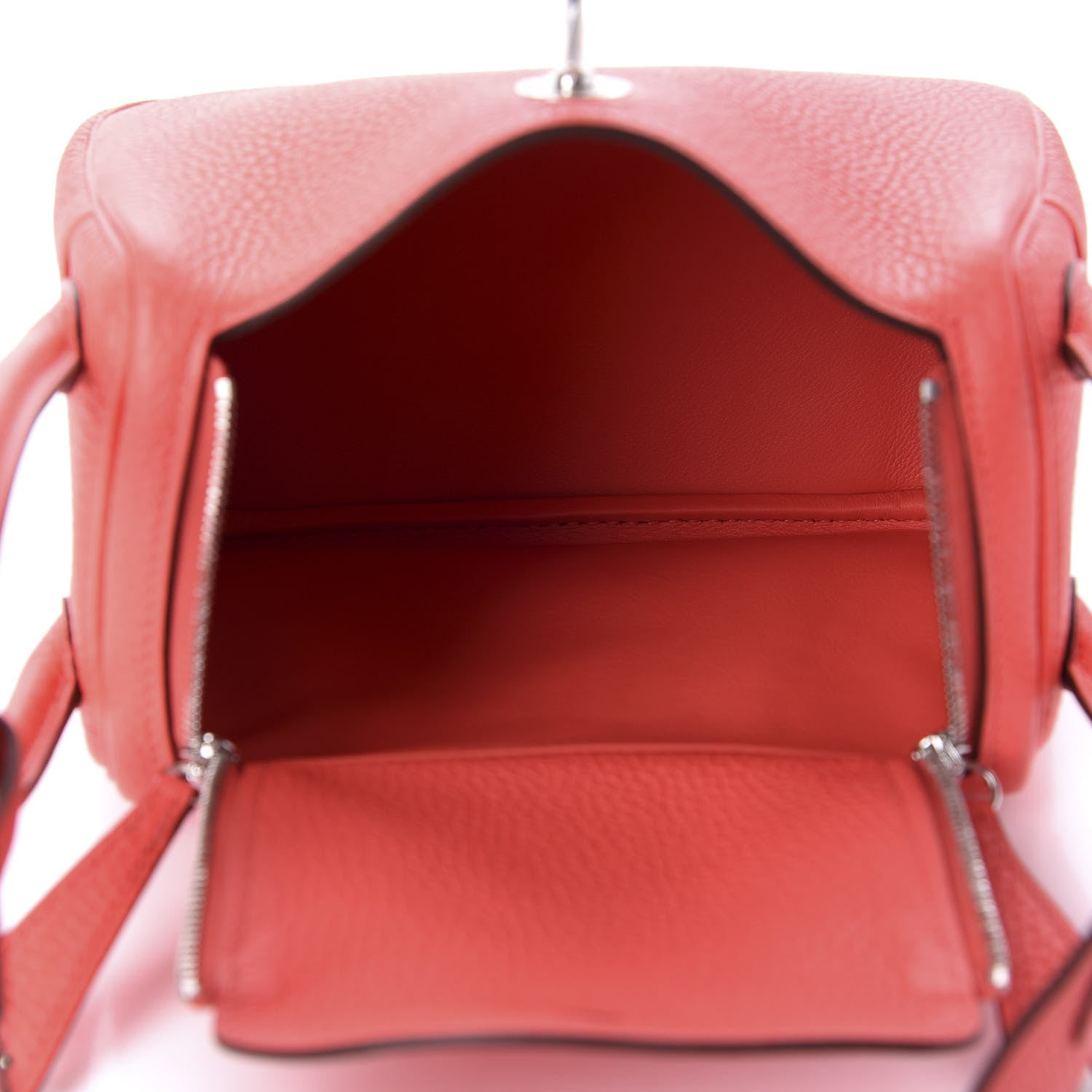 Hermes Taurillon Clemence Mini Lindy 20 Rose Texas 5 of 10