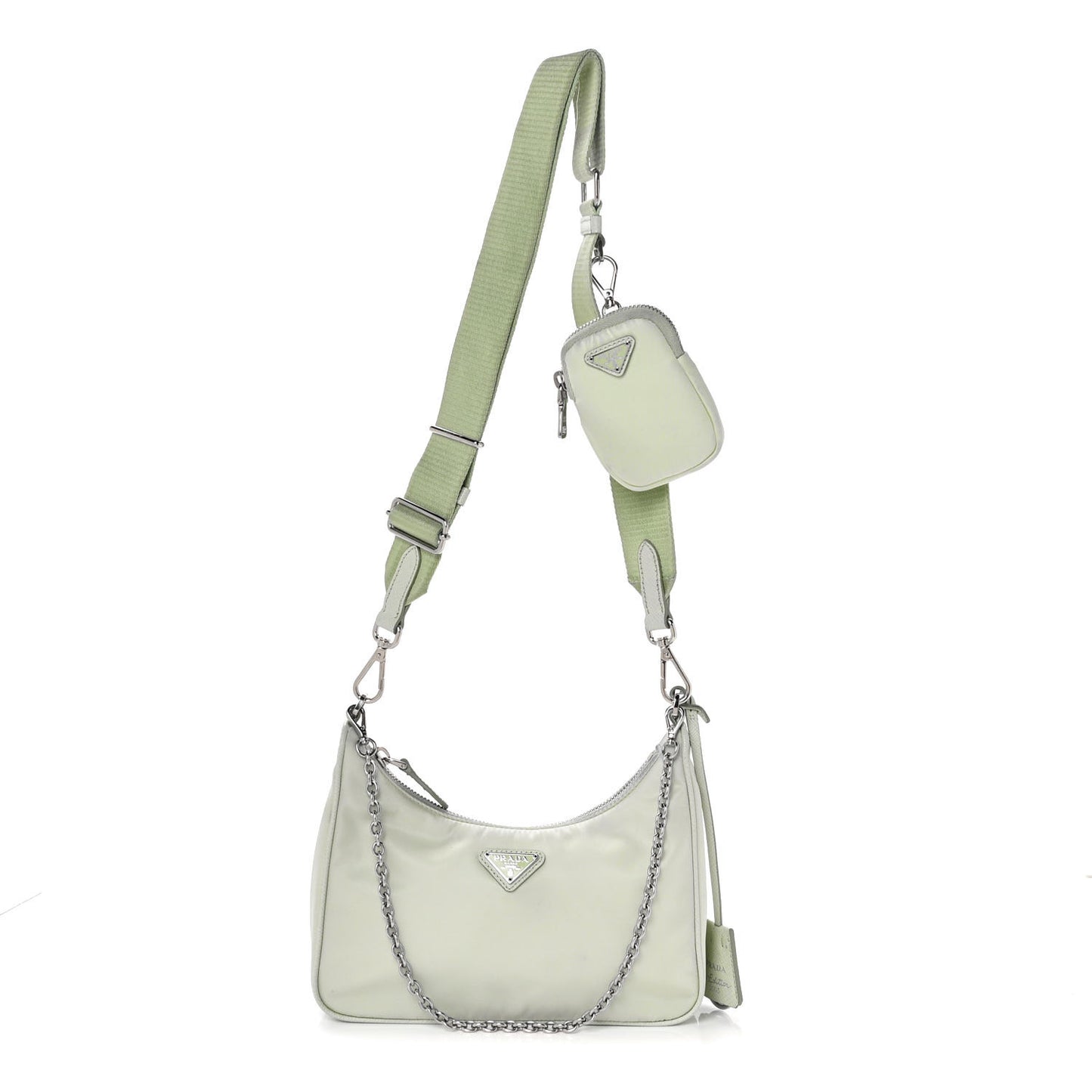 Re-Nylon Saffiano Re-Edition 2005 Shoulder Bag Acqua