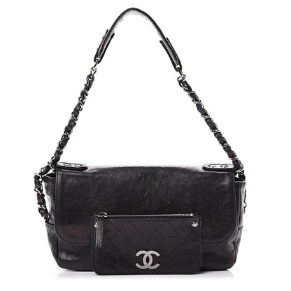 Chanel Glazed Caviar Small Pocket In The City Shoulder Bag Black 1 of 11