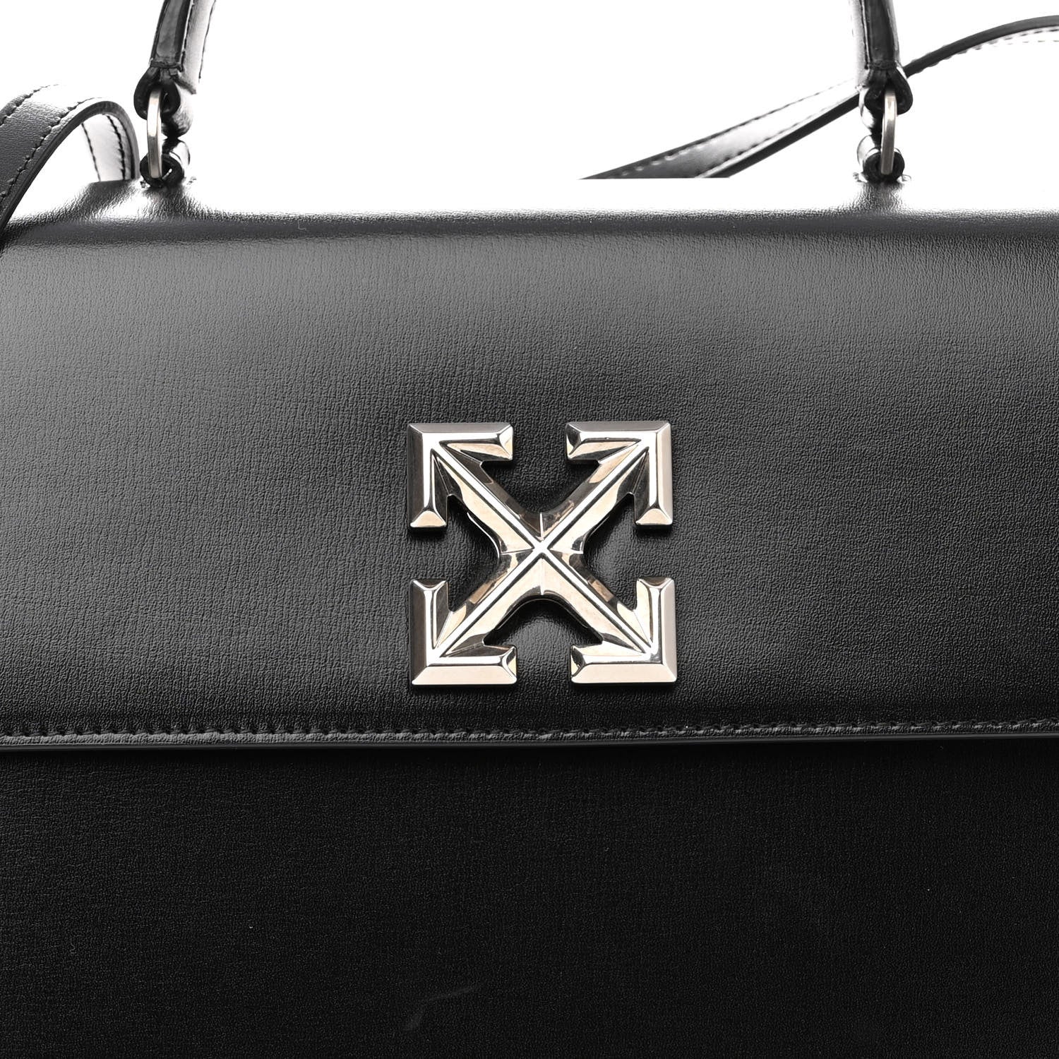 Off-White Calfskin 2.8 Jitney Bag Black 8 of 11