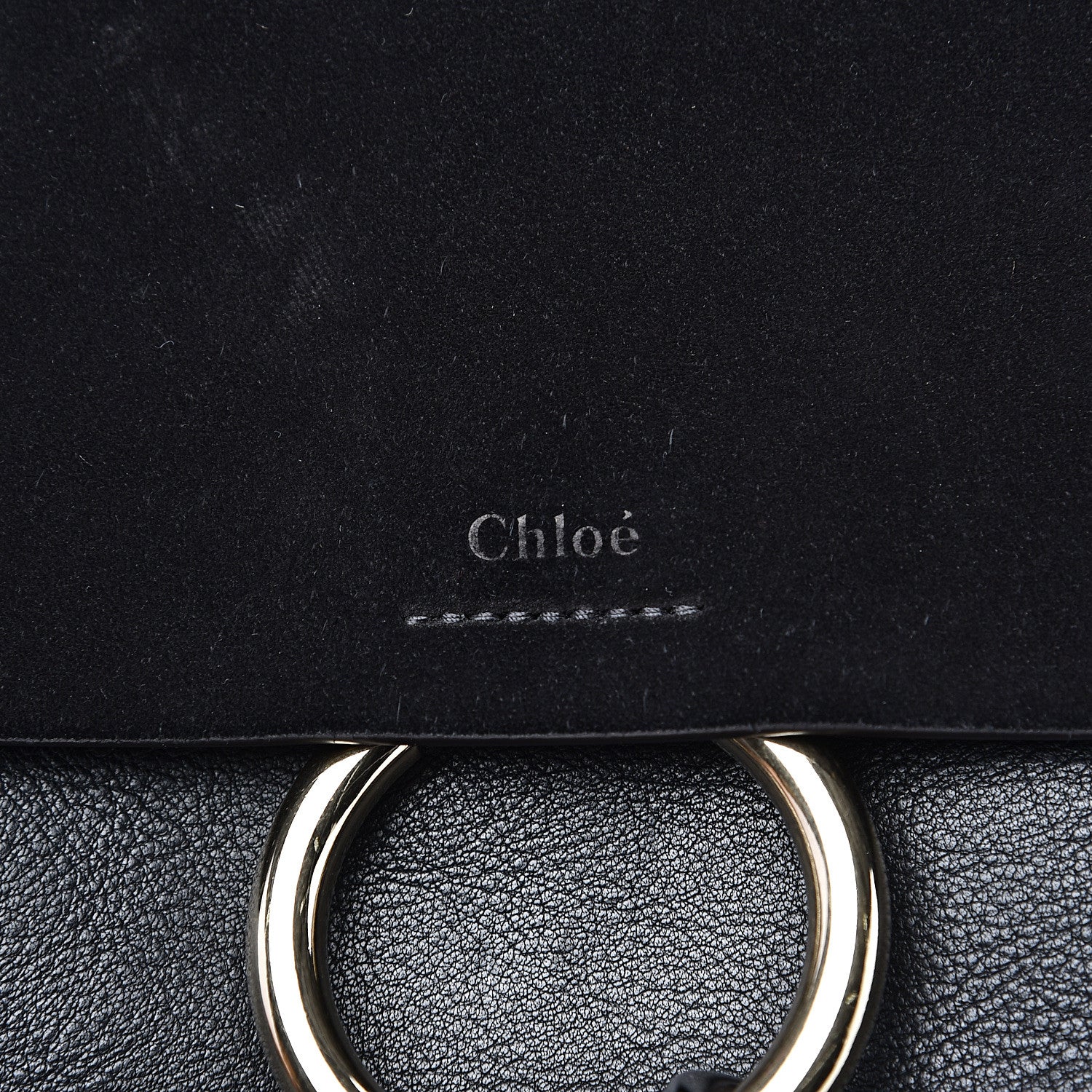 Chloe Suede Calfskin Medium Faye Backpack Black 6 of 14