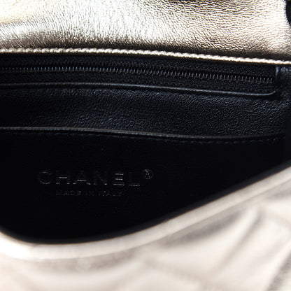 Chanel Metallic Lambskin Quilted Mini Square Flap Gold Black 8 of 11