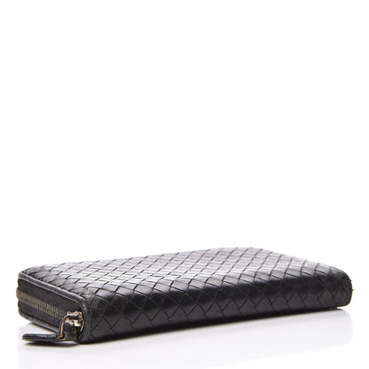 Bottega Veneta Nappa Intrecciato Zip Around Wallet Black 4 of 12