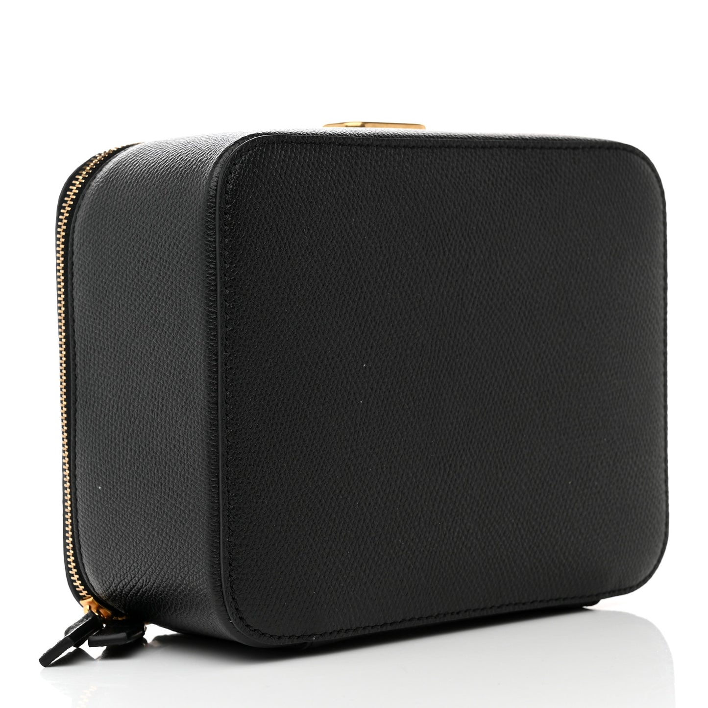 Grained Calfskin VLogo Signature Wash Bag Black