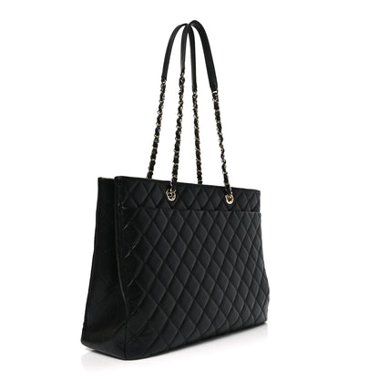 Chanel Caviar Quilted Large Shopping Tote Black 3 of 11