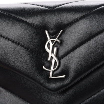 Saint Laurent Calfskin Y Quilted Monogram Toy Loulou Crossbody Bag Black 10 of 10