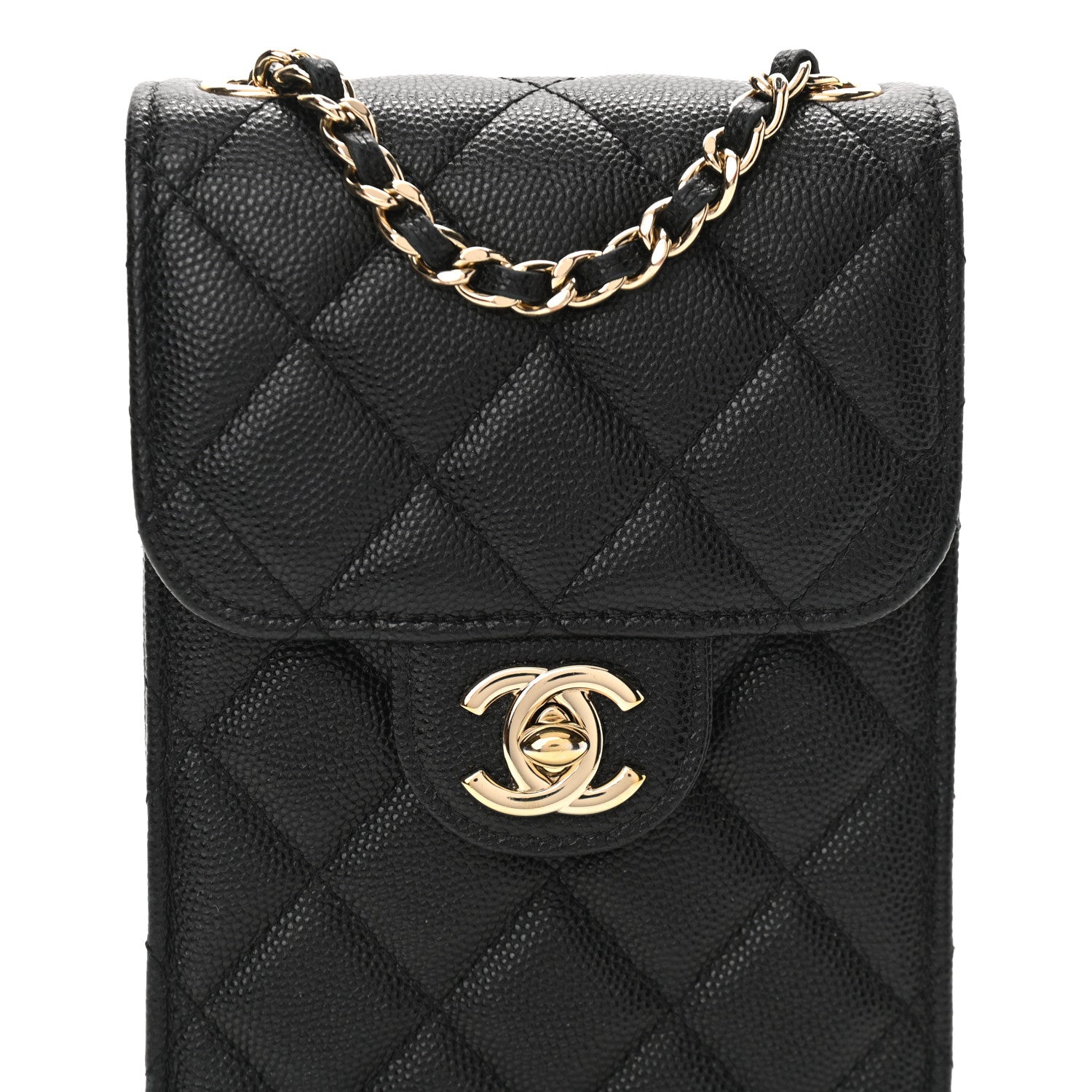 Chanel Caviar Quilted Classic Phone Holder Black 9 of 12