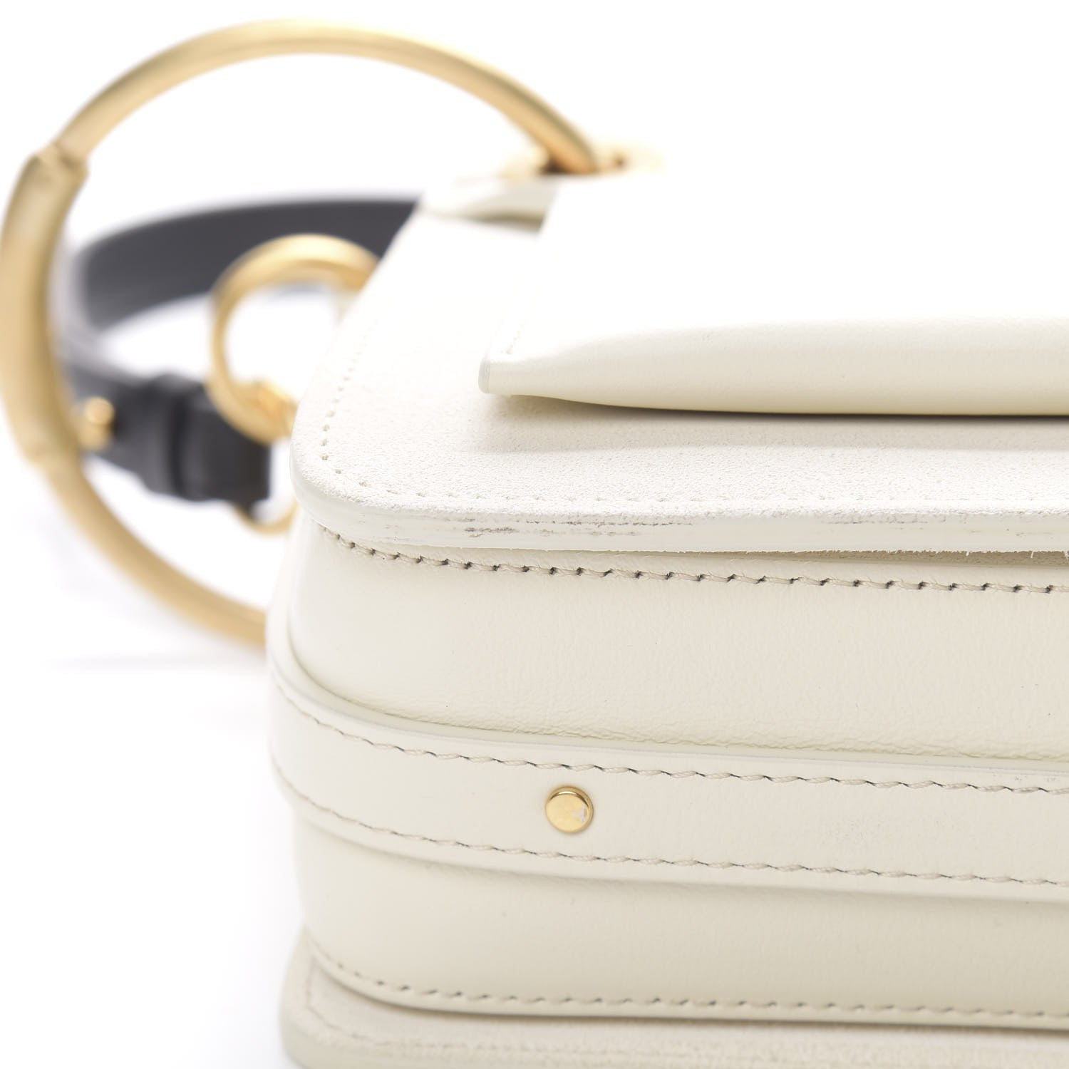 Chloe Calfskin Medium Roy Bag Natural White 11 of 13