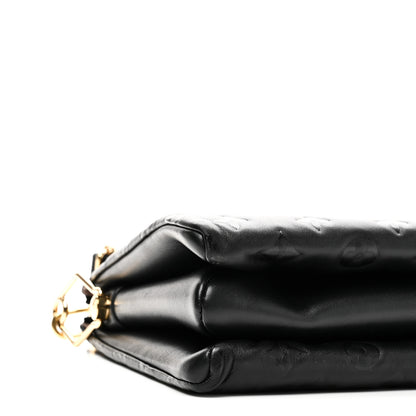 Louis Vuitton Lambskin Embossed Monogram Coussin PM Black 10 of 11